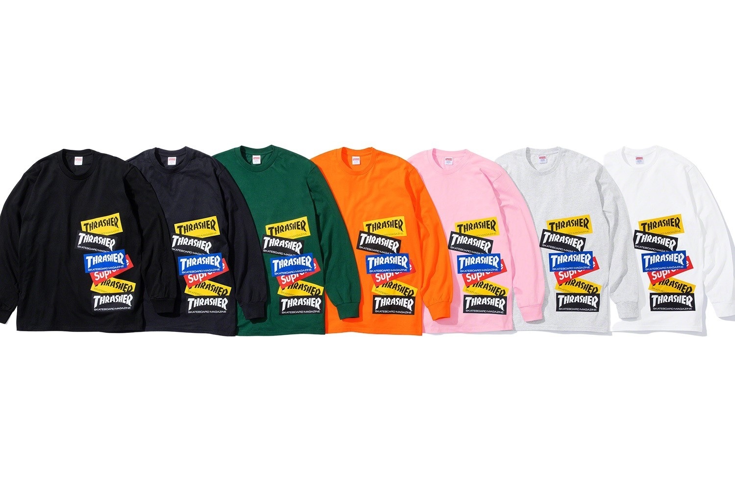 Supreme®/Thrasher® Multi Logo L/S Tee
